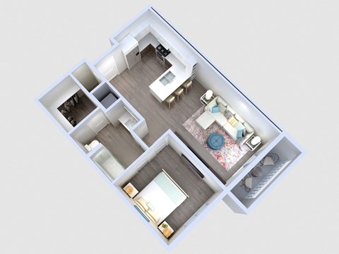 1 bed 1 bath floor plan at Glen 91, Glendale, AZ